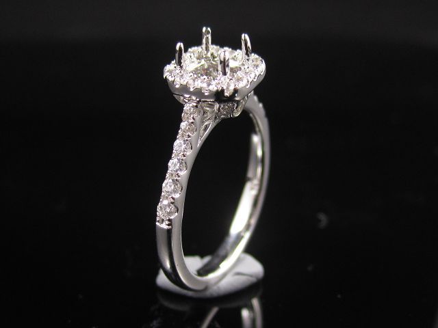 Engagement ring/wedding ring/white gold ring/platinum ring (Diamond ring / Semi-Mount Ring)