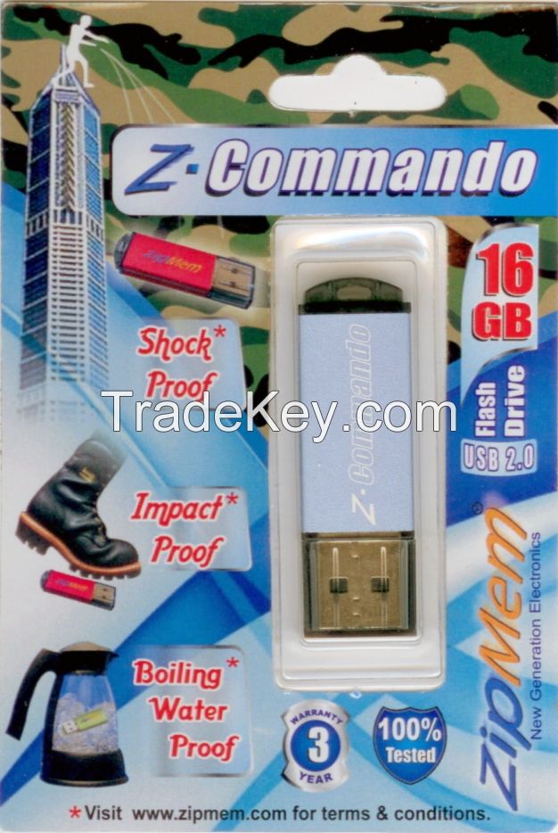 16 Gb Shock & Boiling Water Resistant Pen Drive