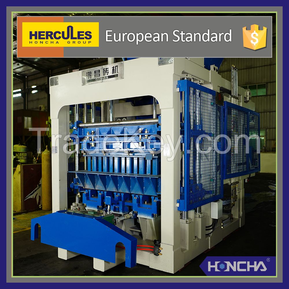 HONCHA QT9-15 Semi-Automatic Block Machine/Brick Making/Hollow Block Making Machine Line for producing pavers