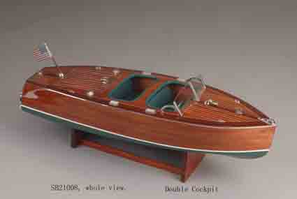 wooden boat model--Chris Craft Double Cockpit