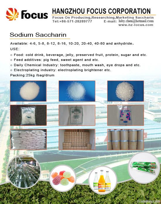 High Quality Sodium Saccharine 8-12Mesh