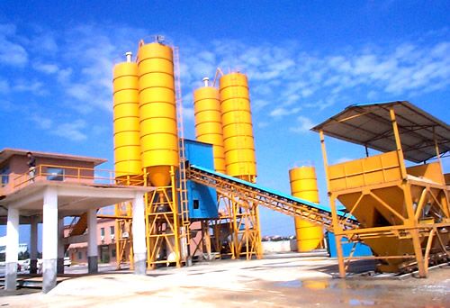 HZS120 concrete mixing plant