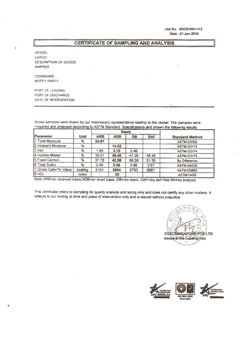 Steam Coal