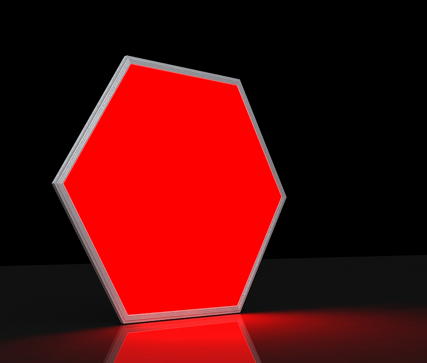 LED color panel light rhombic