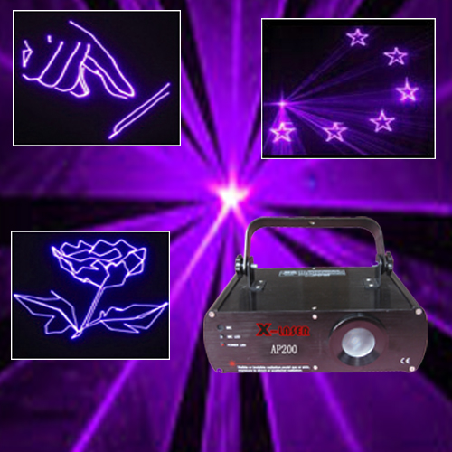 single purple animation laser light