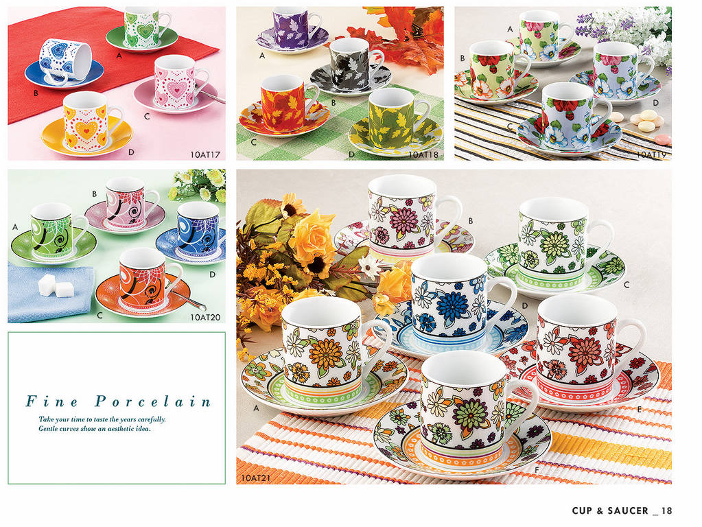 porcelain cups & saucers set