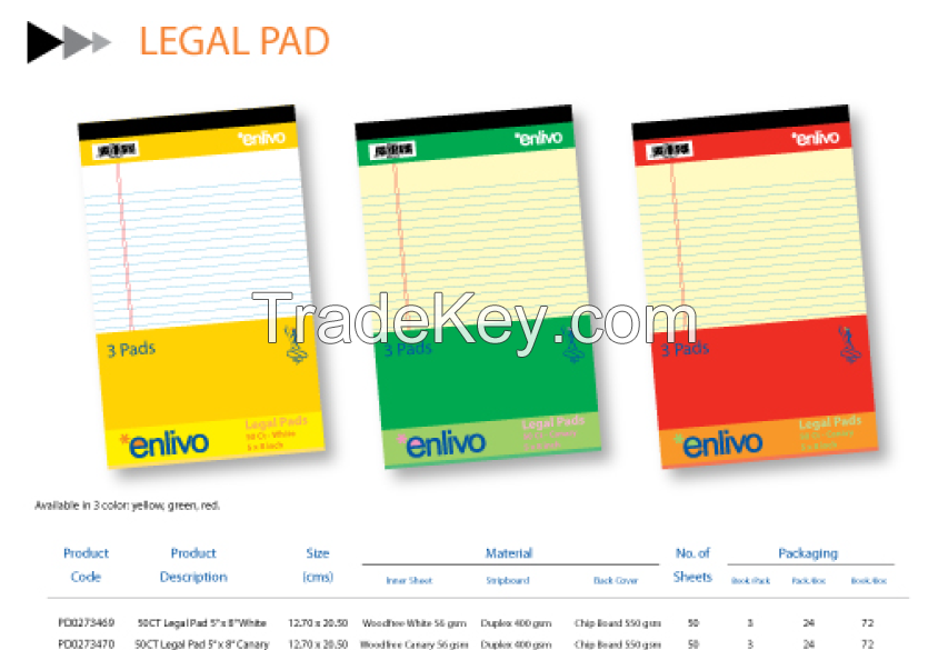 Legal pads