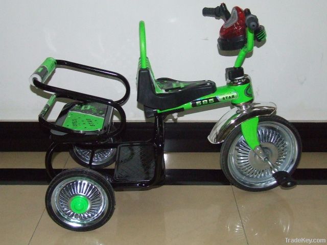 double seats iron children tricycle