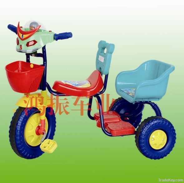 double seats children tricycle