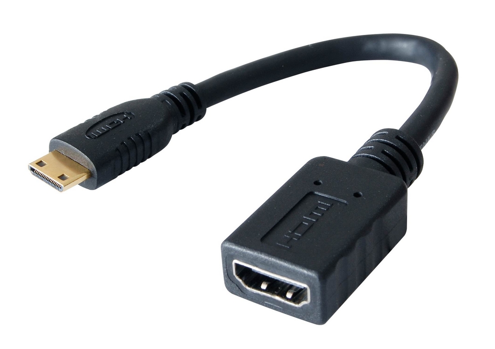 Mini HDMI male to HDMI female cable