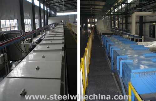 Tempering tin bronze-plated bead wire production line