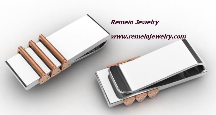 men's stainless steel jewelry/money clip