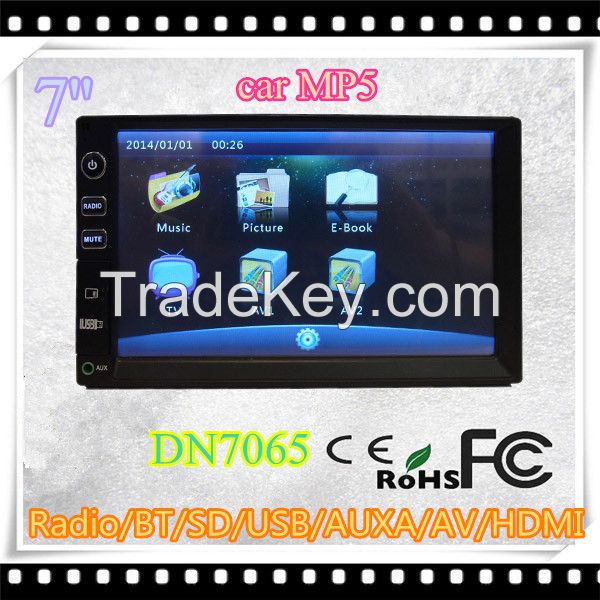 LCD display car MP5 with bluetooth/radio/tv/usb/sd/aux functions DN7065