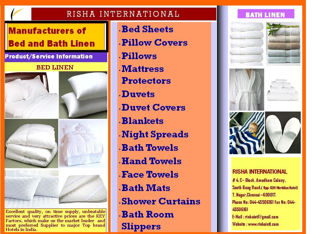 Bed Linen and Bath linen Supplier