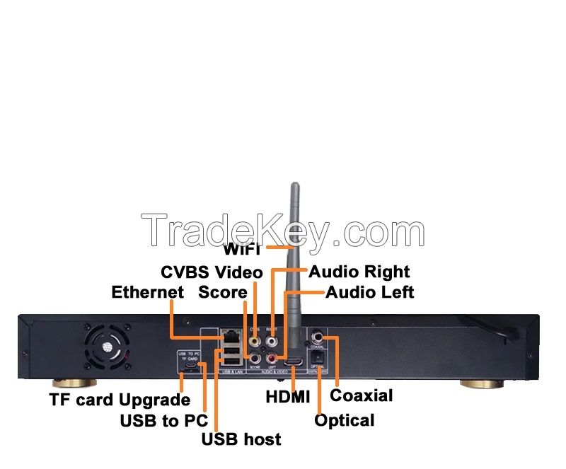 4 Core Android 4.4 Hd Vietnamese Karaoke Player Hdmi 1080p With Agc