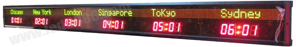 led clock , led digital clock , led clock sign, led world time clock