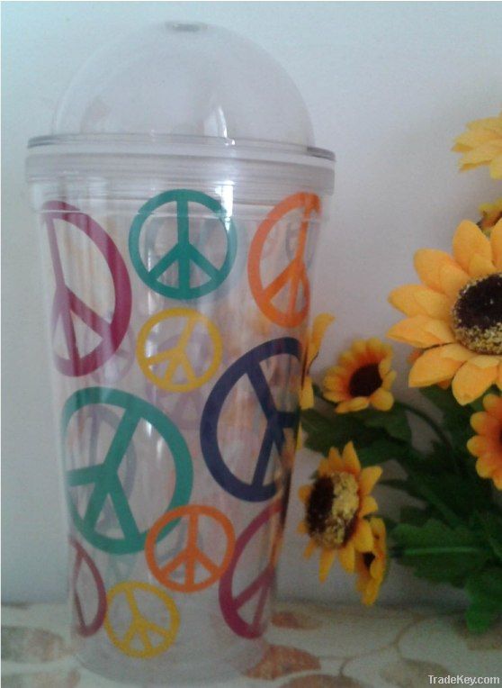 dome lid plastic  drinking tumbler