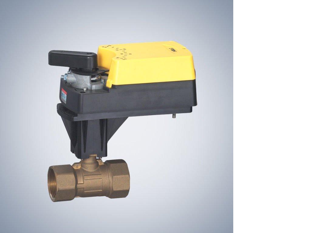 Rotary damper actuator with brass ball valve