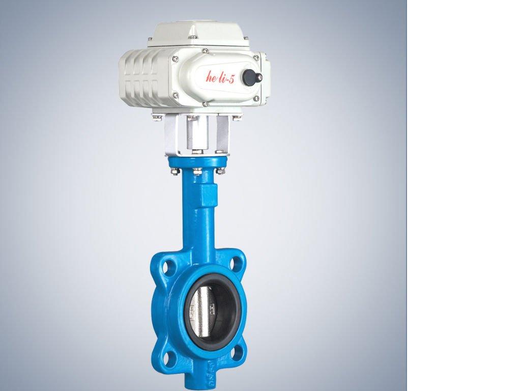 butterfly valve with electric actuators