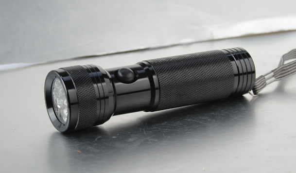 LED flashlight with battery camping lighting