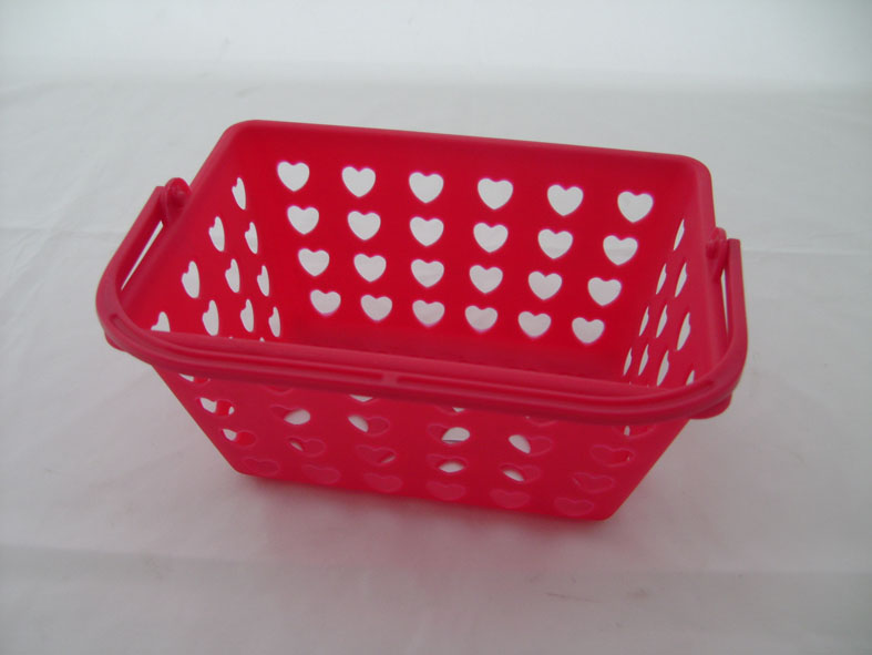 Plastic basket with handle-HB-9606