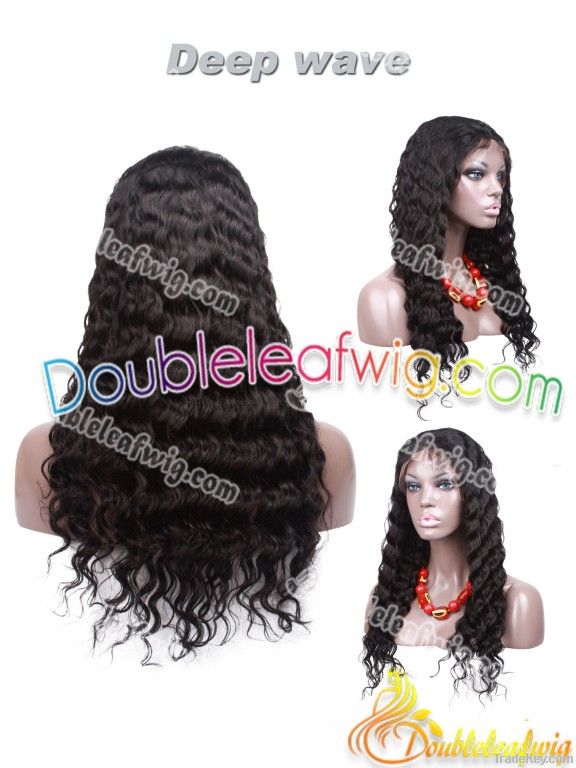 Crazy promotion deep wave christmas wigs
