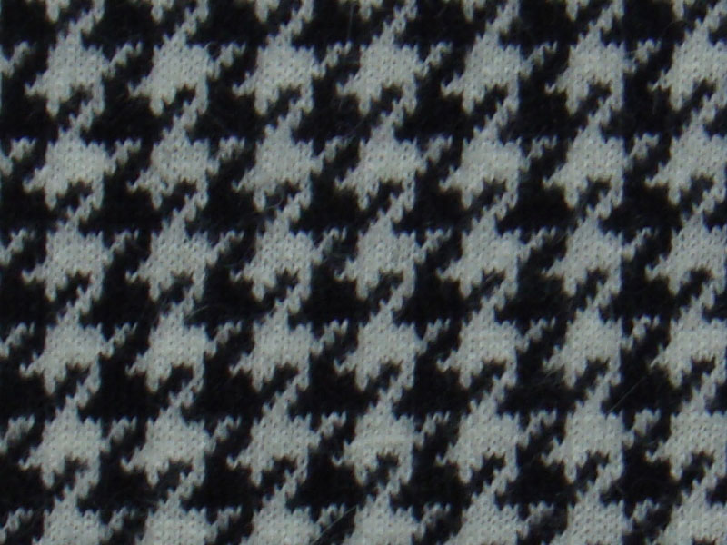 Angora/wool jacquard fabric