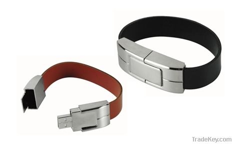 Eletrek  Luxury Leather Wristband Shape USB Flash Drive