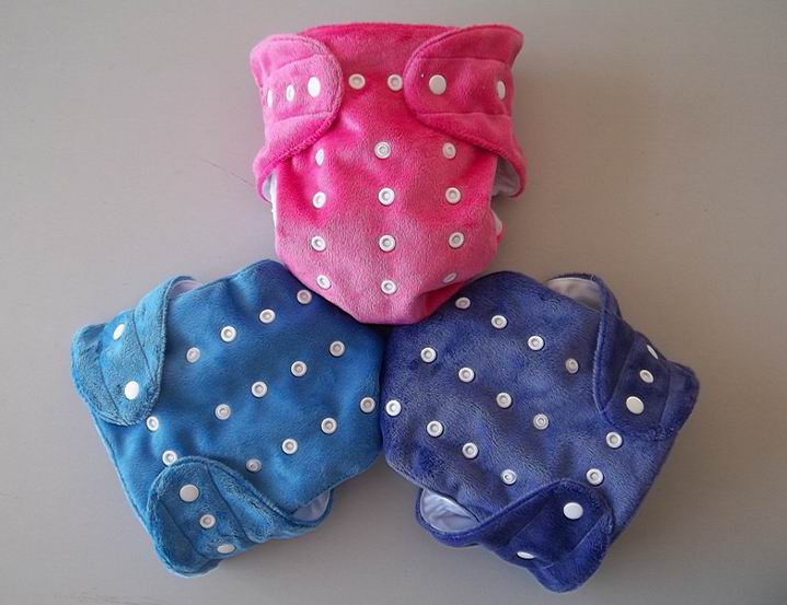 Minky waterproof baby cloth diaper