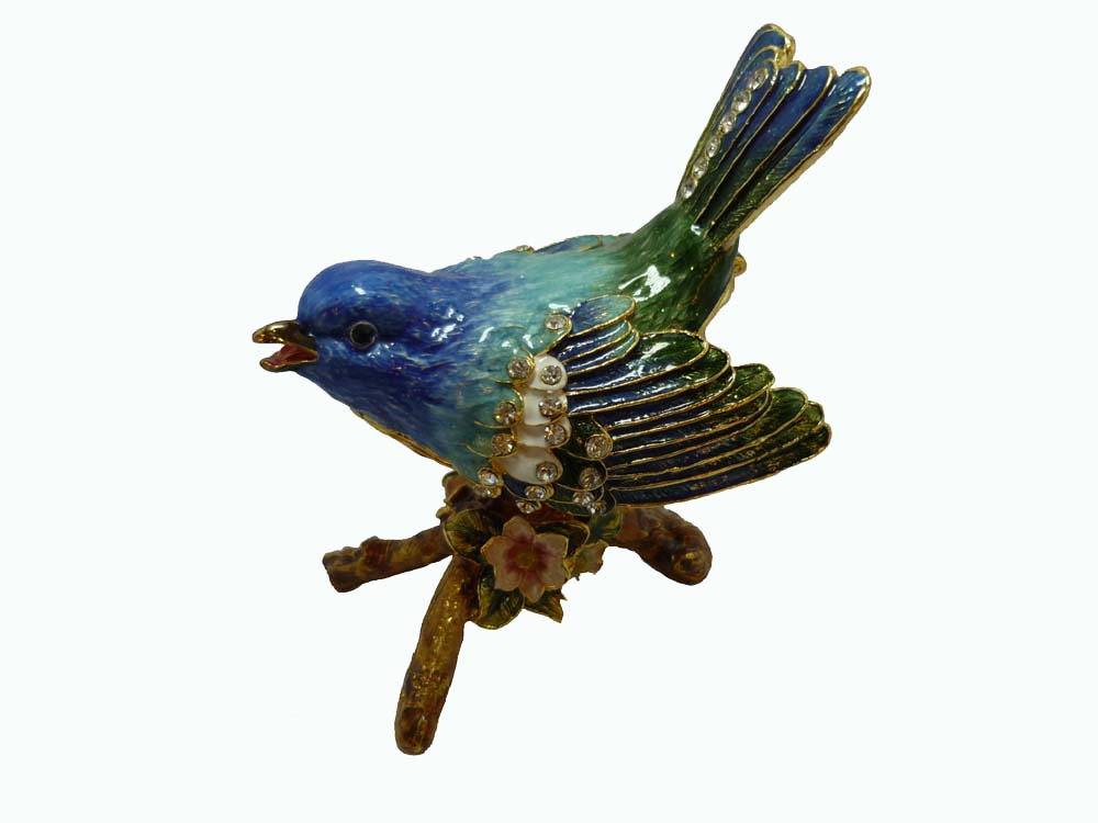 Blue Bird  Bejewelled Box