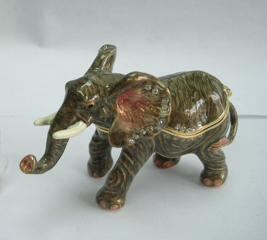 Running Elephant Trinket Box