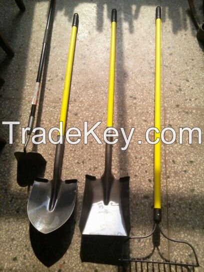 shovel with fiberglass long handle