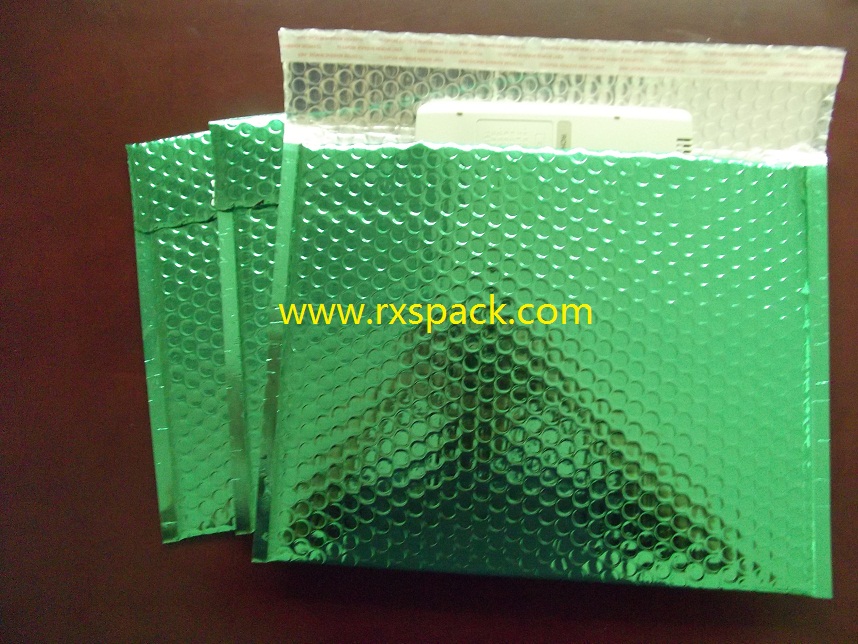 sell green aluminum foil bubble envelope