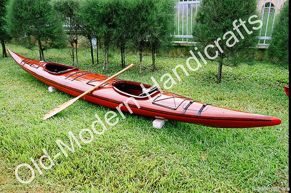 Double Kayak Dark Painted with Red bottom