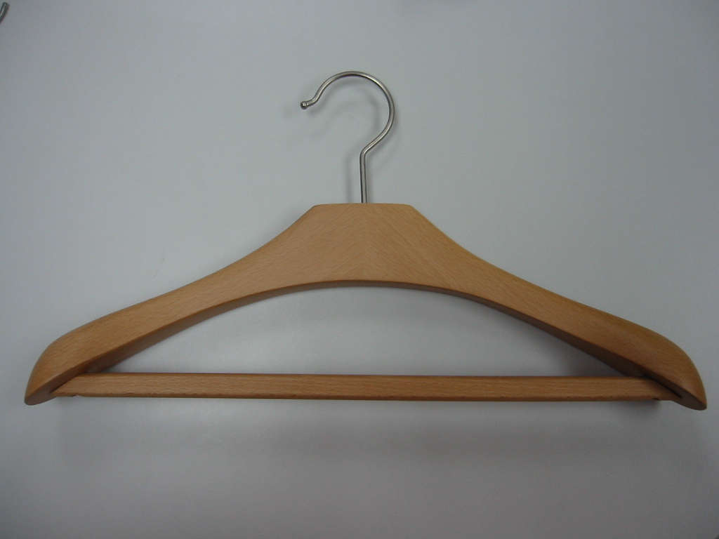 wooden coat hanger