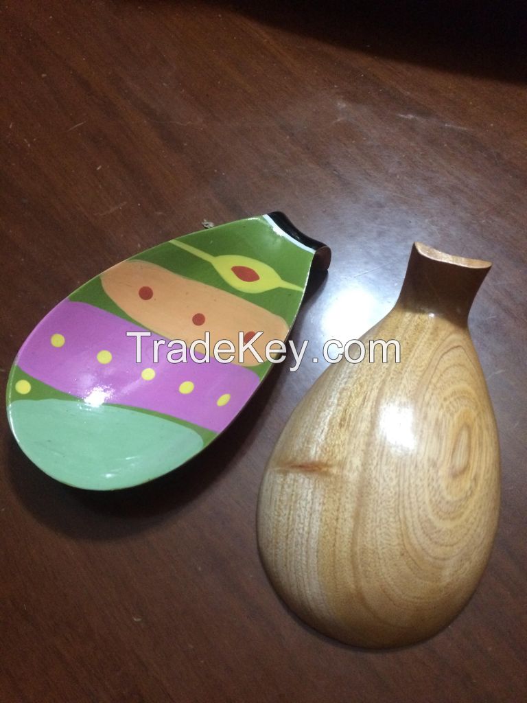 Hand painted Wooden Serving Utensils