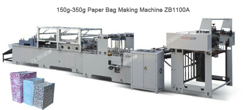 150g-350g Sheet fed paper bag making machine zb1100a