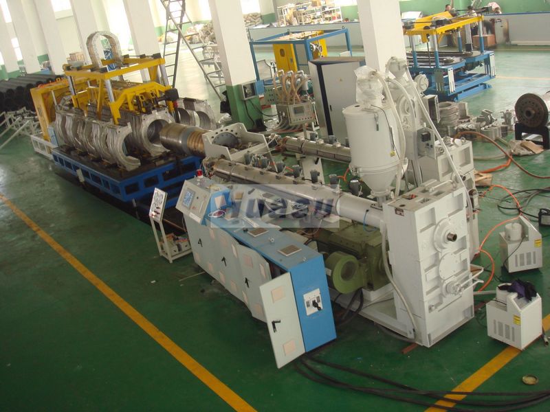 Plastic Double Wall Corrugated Pipe Extrusion Line Machinery