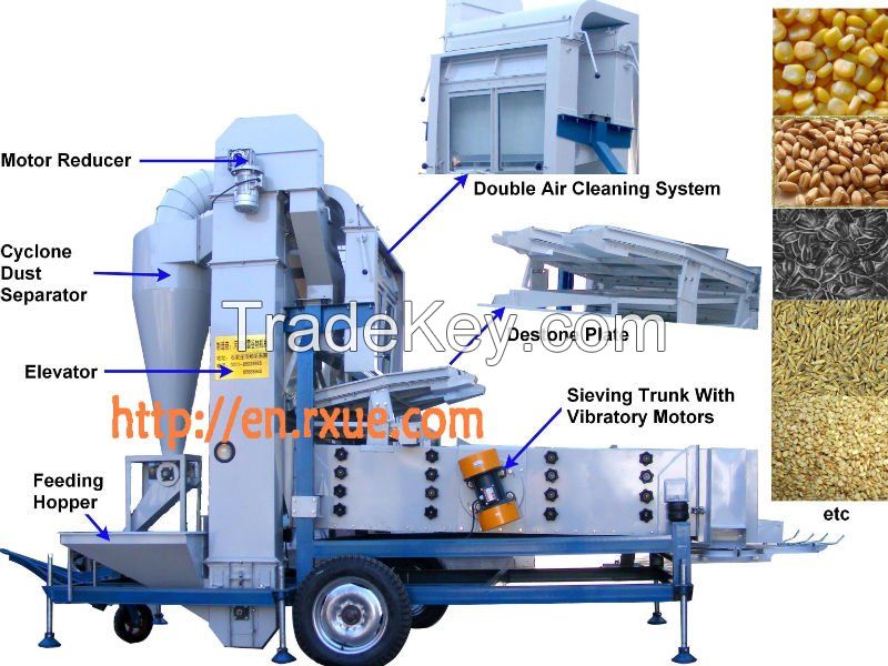 Rice Bean Wheat Seed Cleaner&amp;amp;Grader With Stone Removing Machine