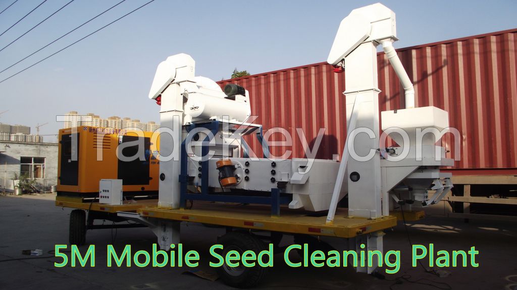 5M Mobile Type Wheat Maize Grain Seed Processing & Cleaning Plant