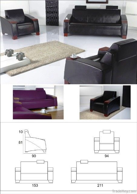 Office Leather Sofa Set