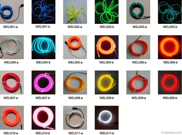 EL wire, glow wire, neon wire, fiber optic wire, light wire, flashing wire
