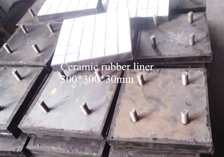 Ceramic rubber sheet, wear liner