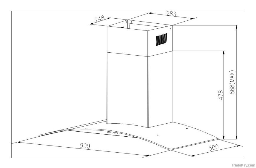 Glass Chimney Hood