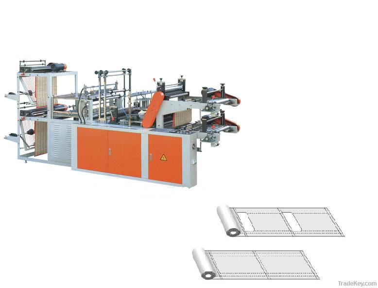 Computer control high speed vest and flat roller bag making machine (