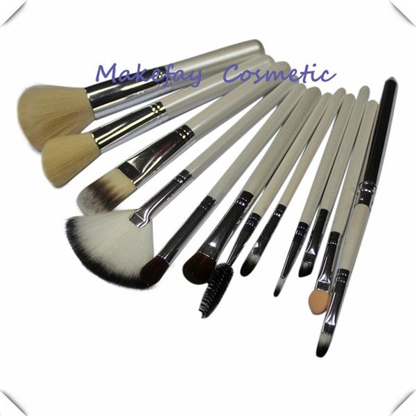 12pcs colorful flower pouch makeup cosmetic brush accessories set