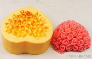 valentine's day silicone rubber heart soap mold