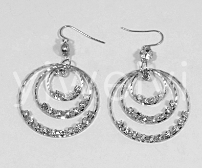 cupchain earrings with rhinestones