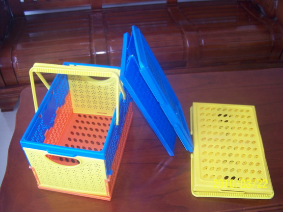 Plastic Folding Basket/Utility Basket/Plastic Stackable Basket