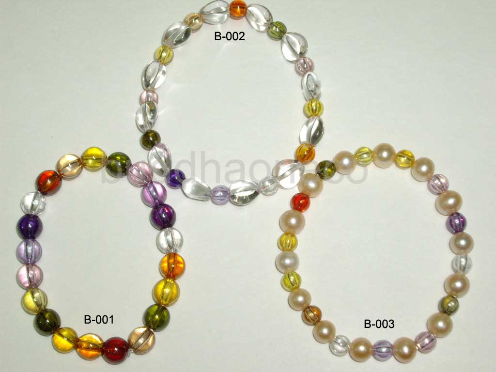 Multi Color Zircon Bead Bracelet